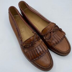 Allen Edmonds Abby‎ Classic Brown Leather Loafers Size 11 AA Narrow Old Money